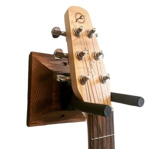 WOODEN adjustable guitar wall hanger- display-Gift for him-Music lover rustic